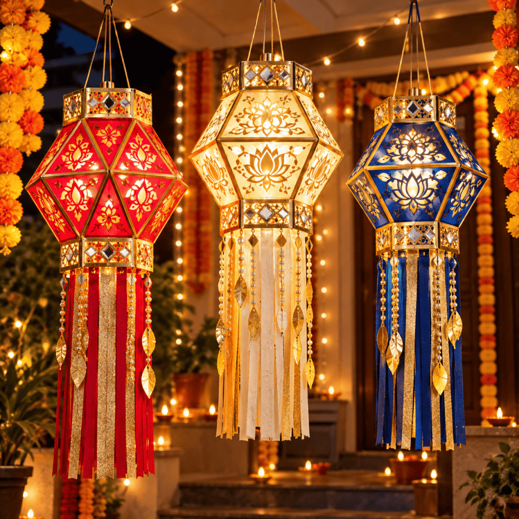 Premium Decorative Diwali Kandil Lanterns – Elegant Hanging Festival Lights for Home Décor
